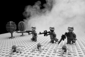 La guerre en lego (soldats fuyants)